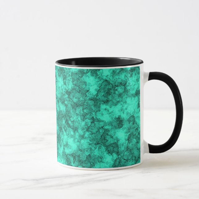 Mug Motif marbre brillant turquoise (Droite)