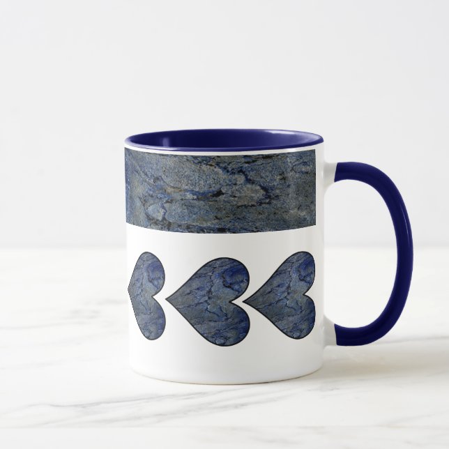 Mug Motif marbré en pierre bleue (Droite)