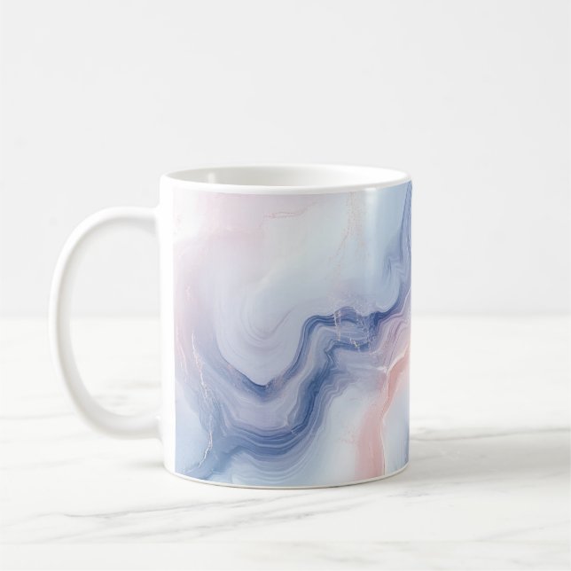 Mug 🎨 Motif Marbré Pastel Doux et Élégant 🎨 (Gauche)