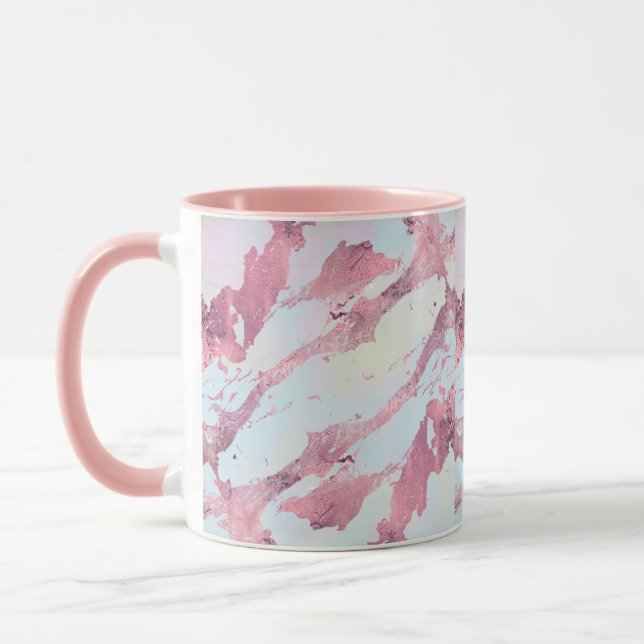 Mug Motif Marbre Rose Gold Pastel (Gauche)