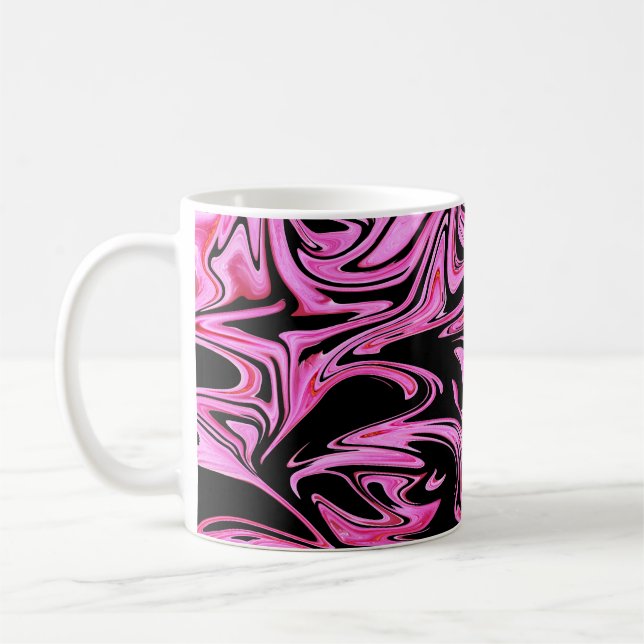 Mug Motif marbré violet et noir, (Gauche)