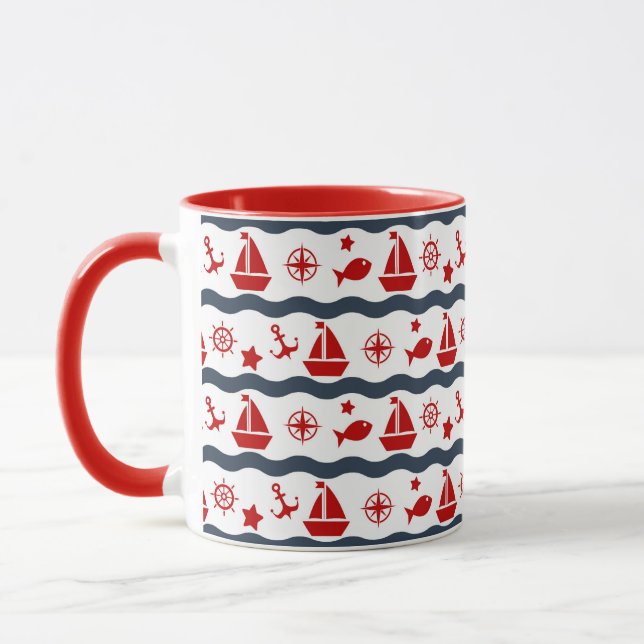 Mug Motif maritime mignon (Gauche)