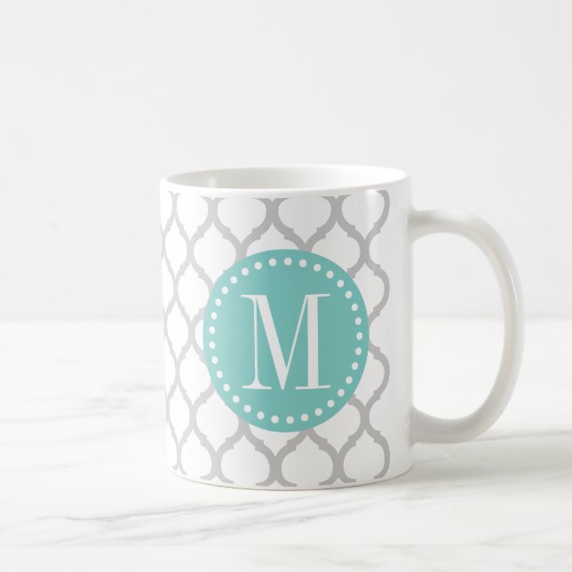 Mug Motif marocain gris-clair et blanc avec le (Droite)