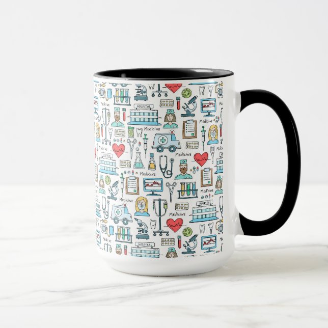 Mug Motif Médicale de conception (Droite)