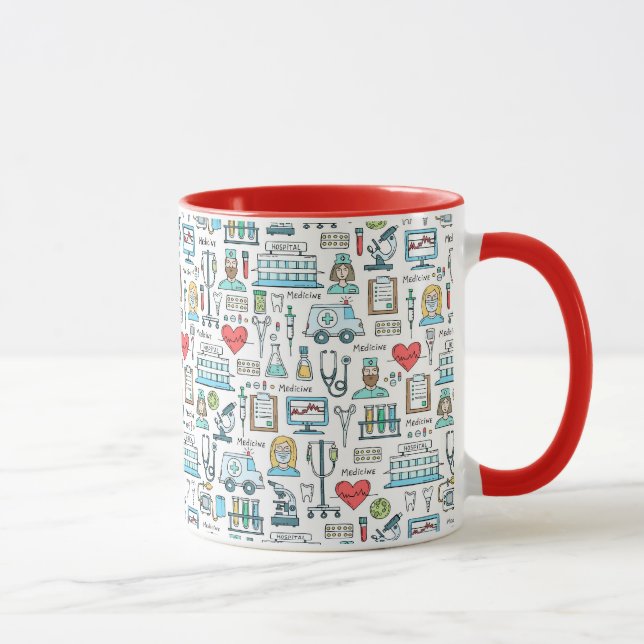 Mug Motif Médicale de conception (Droite)