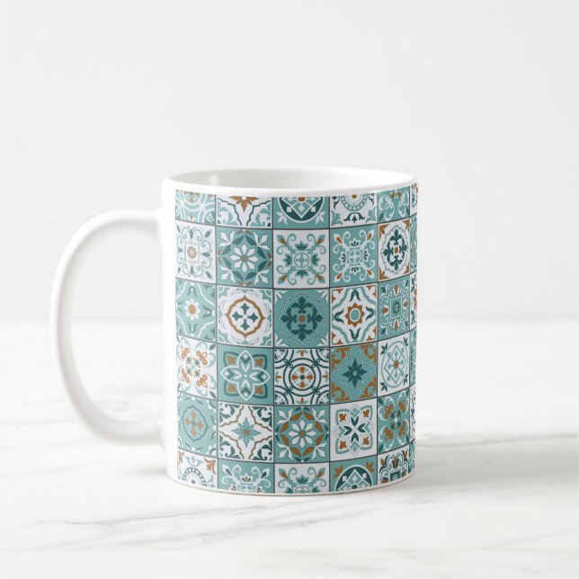 Mug Motif méditerranéen continu de tuiles marocaines (Gauche)