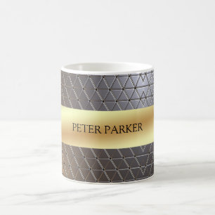 Mug Motif métallique triangulaire géométrique