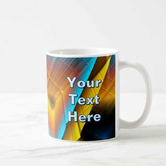 Mug Motif métallisé bleu-or 33 (Droite)