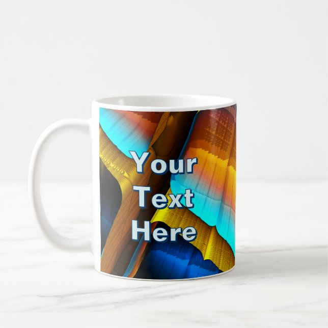 Mug Motif métallisé bleu-or 33 (Gauche)