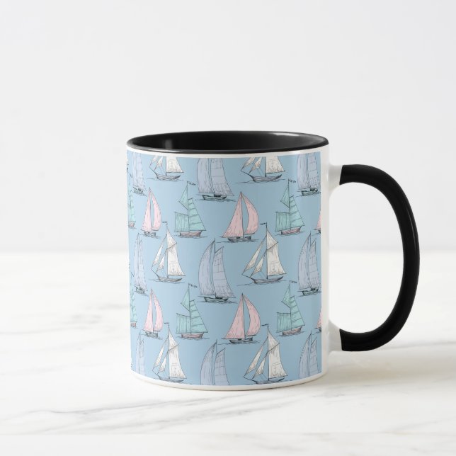 Mug Motif mignon 1 de voilier (Droite)
