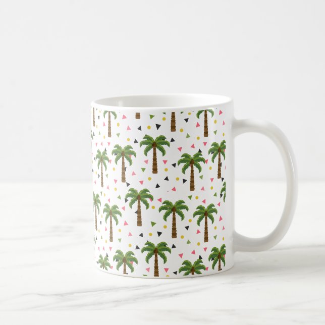 Mug Motif mignon avec des palmiers et des formes (Droite)
