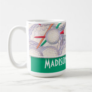 Mug Motif mignon de boules et de tee - shirt de golf
