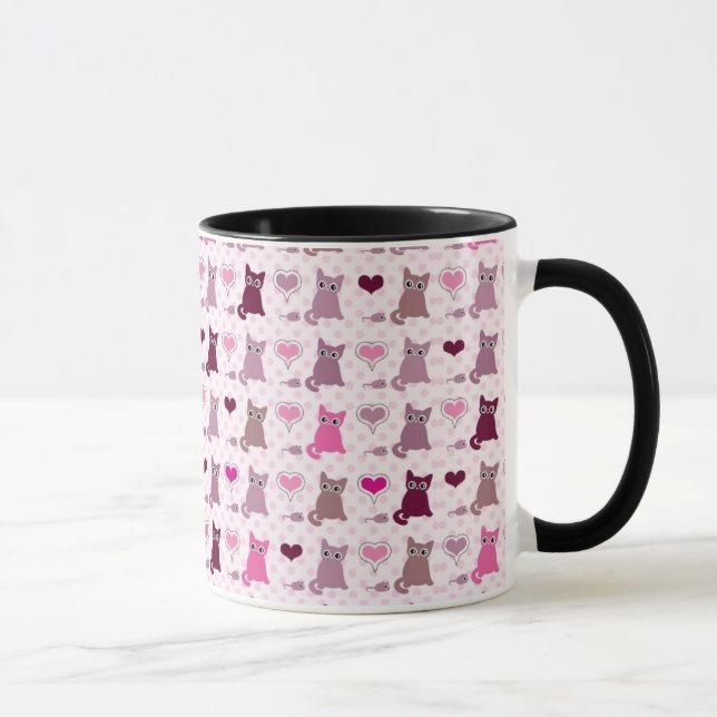 Mug Motif mignon de filles de chaton (Droite)