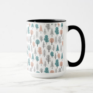 Mug Motif mignon de forêt de griffonnage