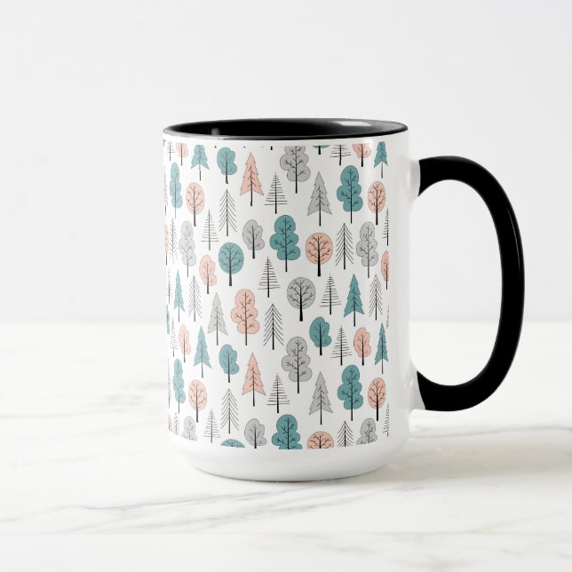 Mug Motif mignon de forêt de griffonnage (Droite)