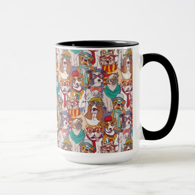 Mug Motif mignon de mode de chiot (Droite)