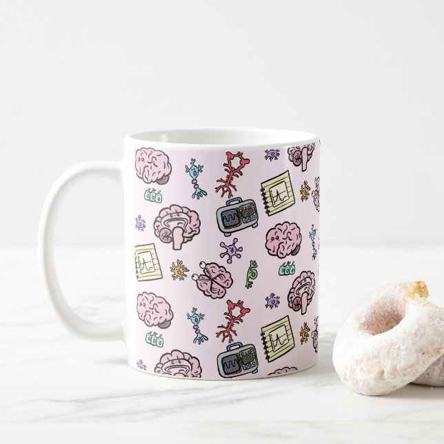 Mug Motif mignon de neurosciences (Avec donut)