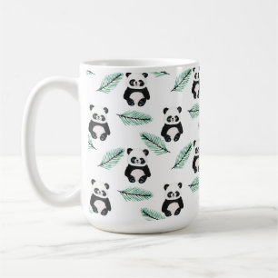 Mug Motif mignon de panda et de feuille de palmier