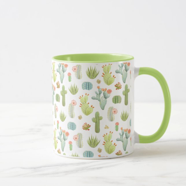 Mug Motif mignon de position de cactus (Droite)