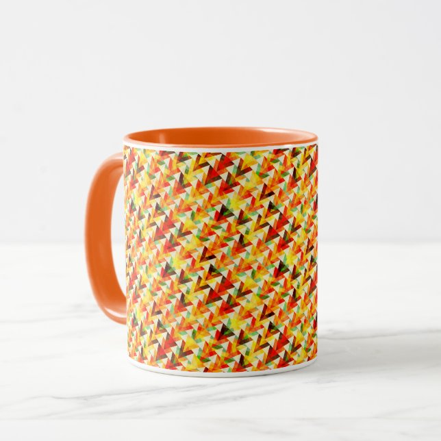 Mug Motif mignon de triangles abstraits (Devant gauche)