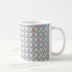 Mug Motif Mignon de Triangles en Couleurs Pastel