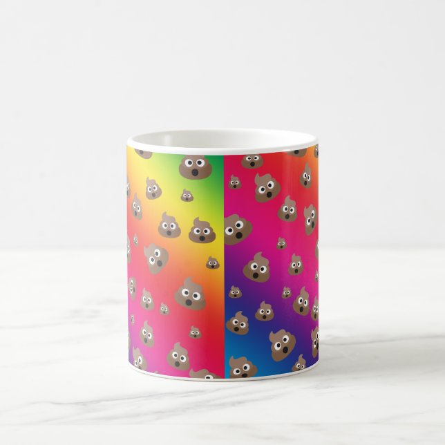 Mug Motif mignon d'Emoji de dunette d'arc-en-ciel (Centre)