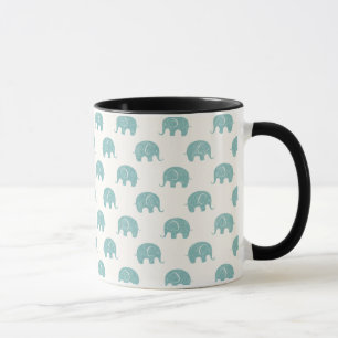 Mug Motif mignon turquoise d'éléphant