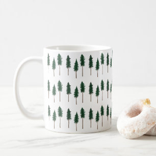 Mug Motif minimaliste de la forêt de pins