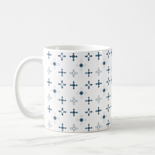 Mug Motif moderne bleu islamique sans couture (Gauche)