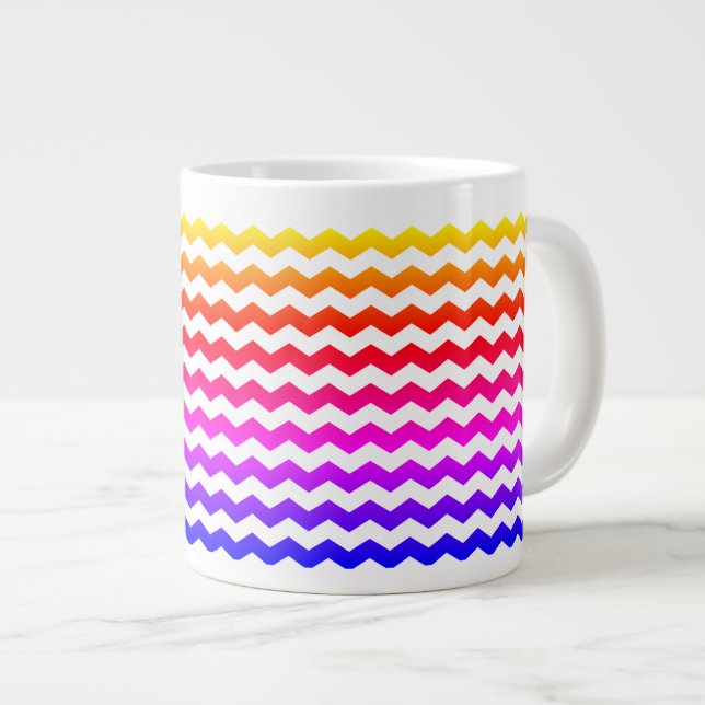 Mug Motif moderne couleur arc-en-ciel Chevron (Devant droit)