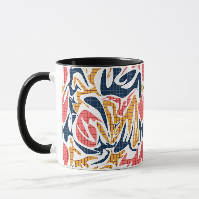 Mug Motif moderne de l'école memphis abstrait sans cou (Gauche)