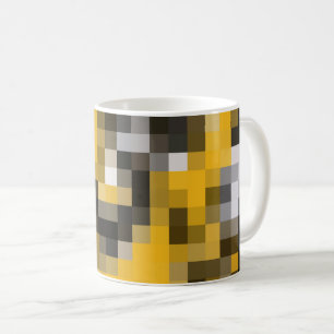 Mug Motif moderne en mosaïque jaune moderne