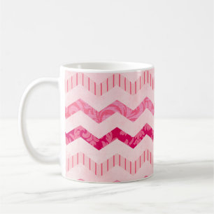 Mug Motif moderne rose Chevron