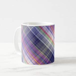 Mug Motif moderne Tartan violet Tan Plaid.