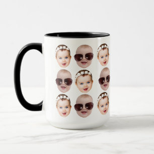 Mug Motif moderne visage bébé grand-père Anniversaire 