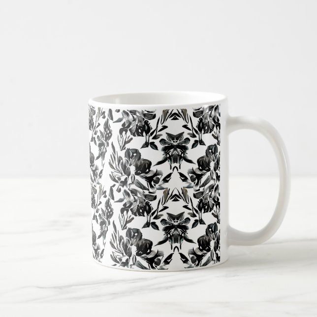 Mug Motif monochrome Floral (Droite)
