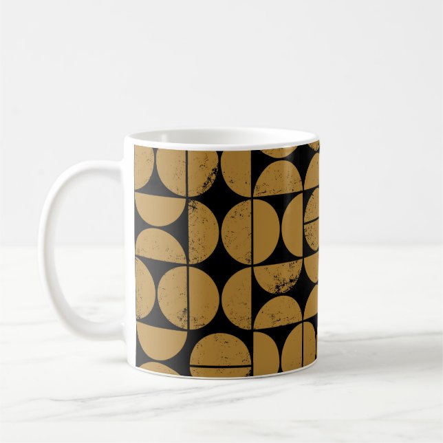 Mug Motif monochrome géométrique sans couture (Gauche)