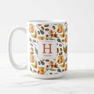 Mug Motif Monogram Coffee Beans