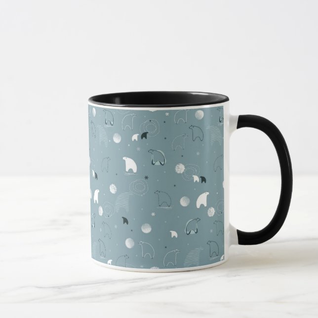 Mug motif montrant un polaire mignon (Droite)