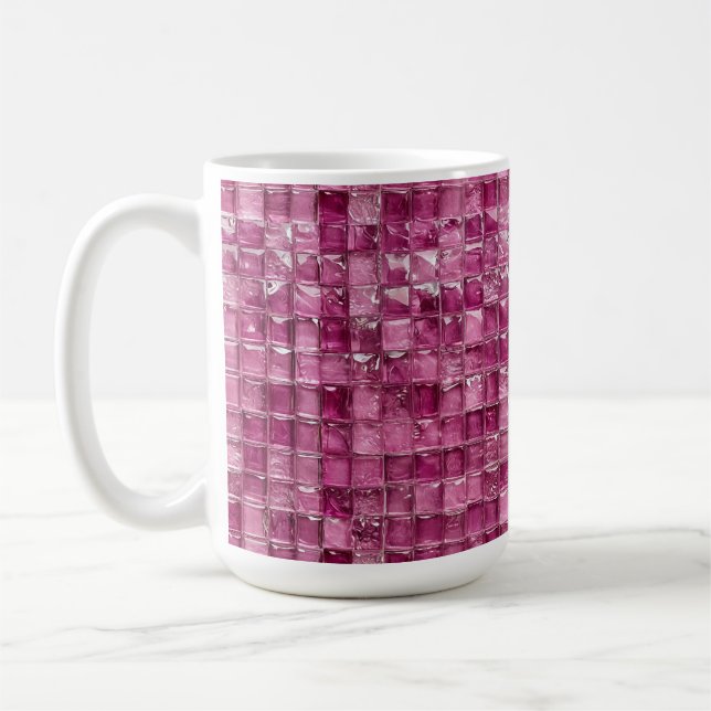 Mug Motif mosaïque rose (Gauche)