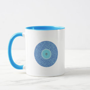 Mug Motif Motivationnel Mal Bleu Oeil dans les Coeurs 