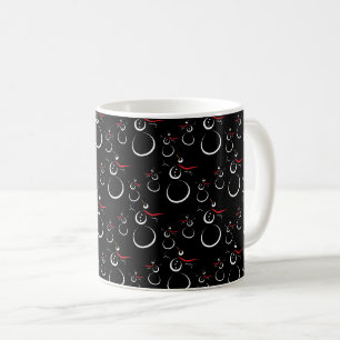 Mug Motif motoneige d'hiver mignon noir