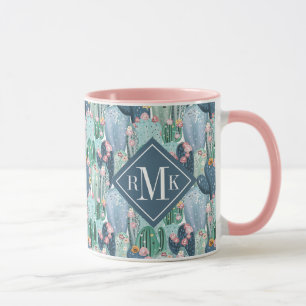 Mug Motif mou de cactus du monogramme   Patel