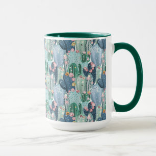 Mug Motif mou de cactus du monogramme   Patel