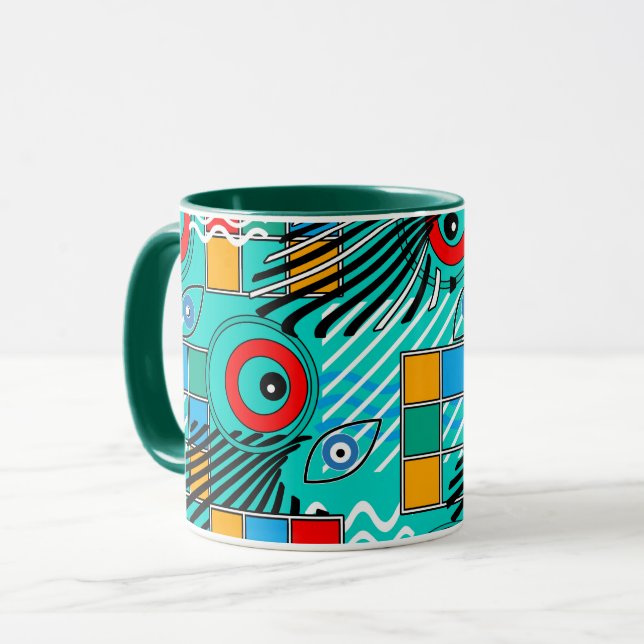 Mug Motif multicolore abstrait créatif moderne (Devant gauche)