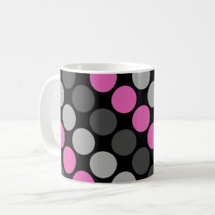Mug Motif multicolore Rétro Années soixante Points gri