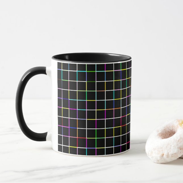 Mug Motif multicouleur Carré (Avec donut)