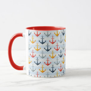 Mug Motif nautique avec des Ancres