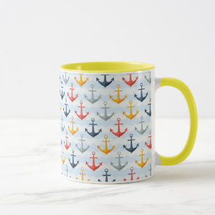 Mug Motif nautique avec des Ancres