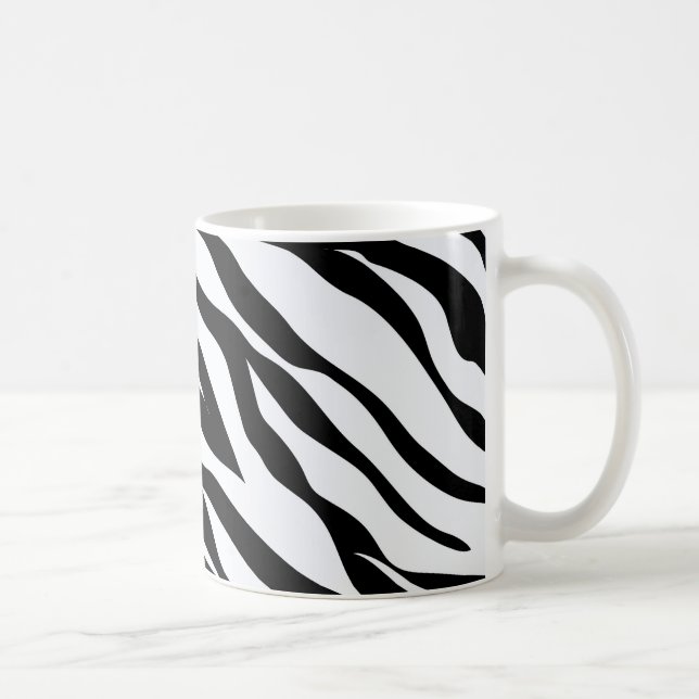 Mug Motif noir et blanc Zebra (Droite)
